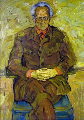 Jerzy Kapłański: portret Zbigniewa Karpińskiego, 1975, olej na płótnie, 150x110